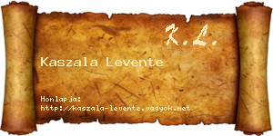Kaszala Levente névjegykártya