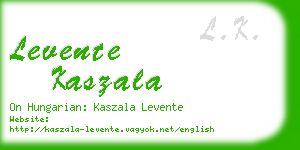 levente kaszala business card